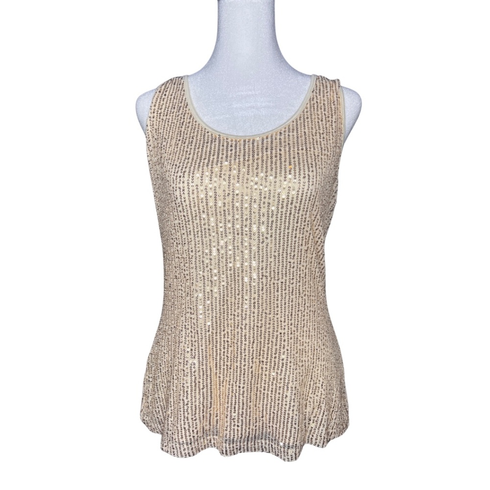 Gold Sequin Tank Top